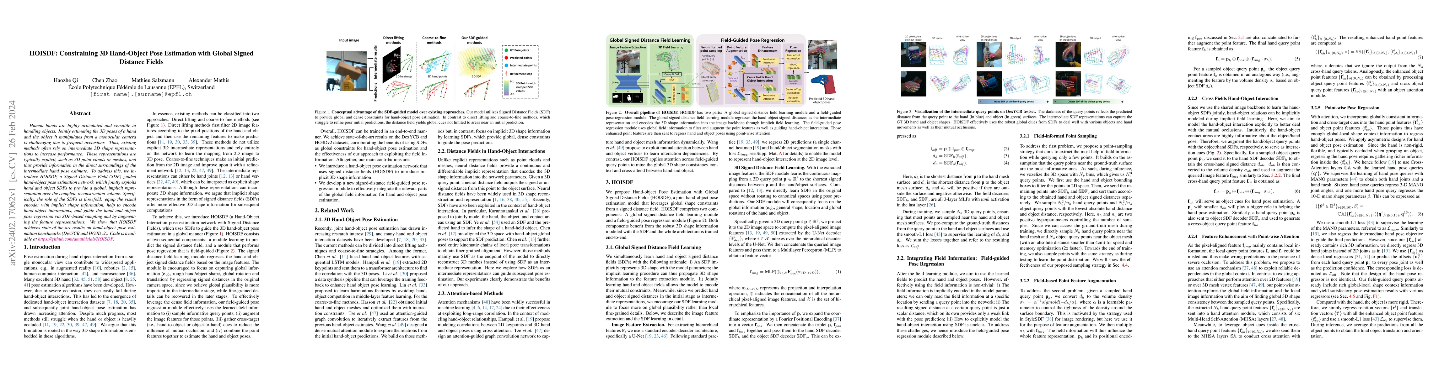 Thumbnail for HOISDF: Constraining 3D Hand-Object Pose Estimation with Global Signed
  Distance Fields