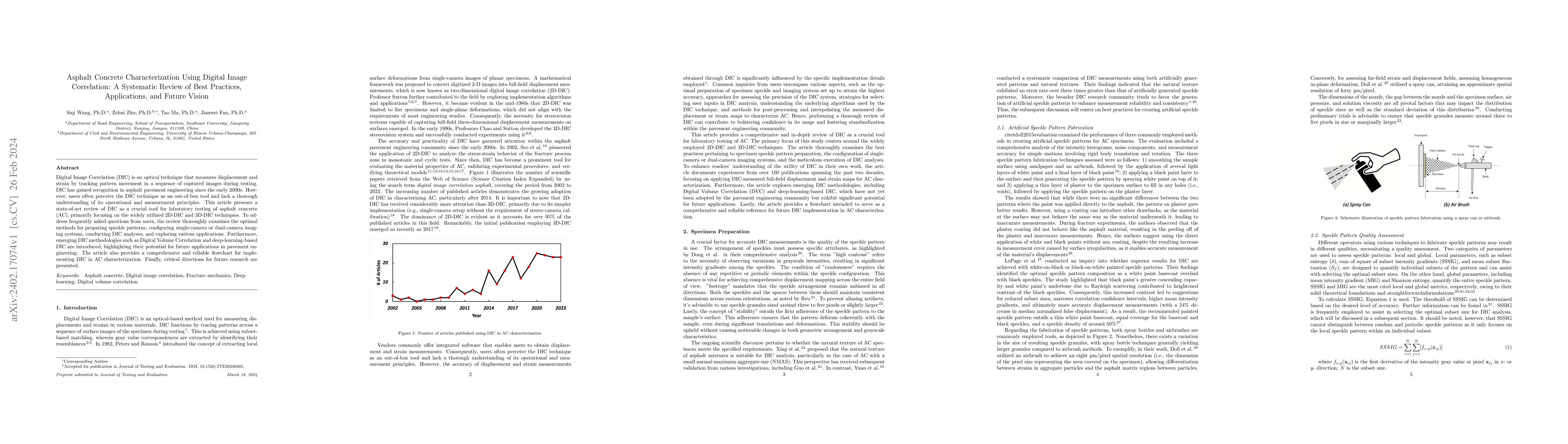 Thumbnail for Asphalt Concrete Characterization Using Digital Image Correlation: A
  Systematic Review of Best Practices, Applications, and Future Vision