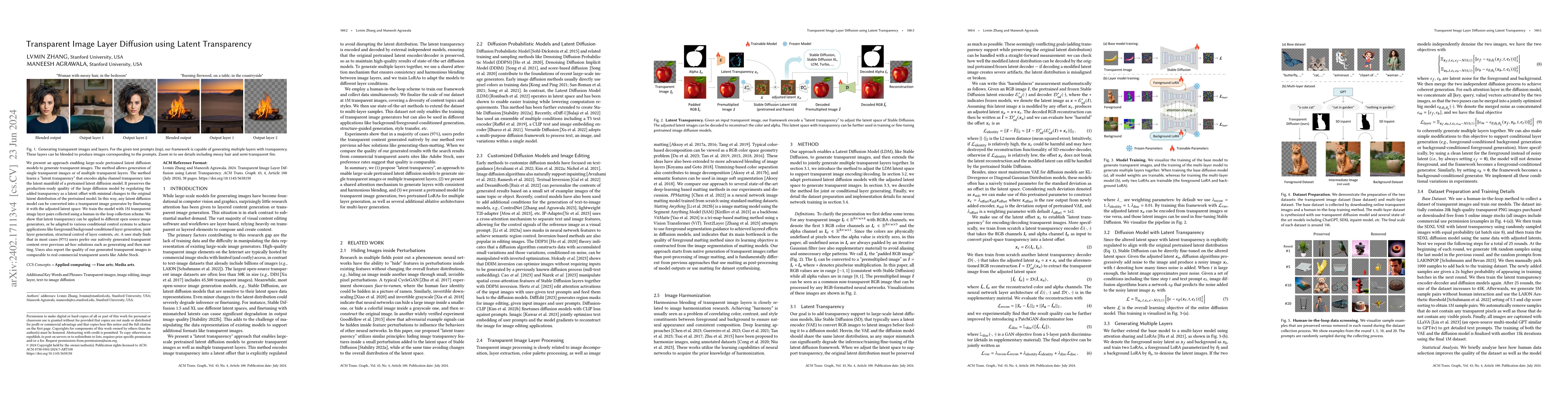 Thumbnail for Transparent Image Layer Diffusion using Latent Transparency