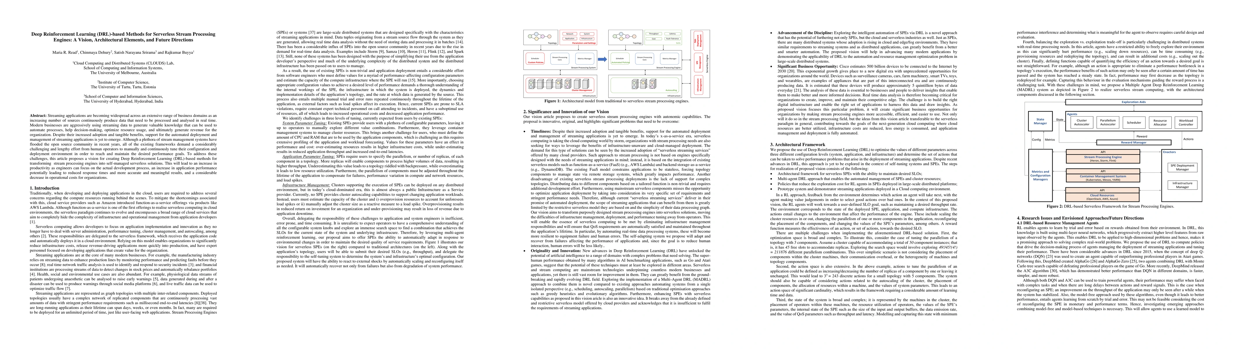 Thumbnail for Deep Reinforcement Learning (DRL)-based Methods for Serverless Stream
  Processing Engines: A Vision, Architectural Elements, and Future Directions