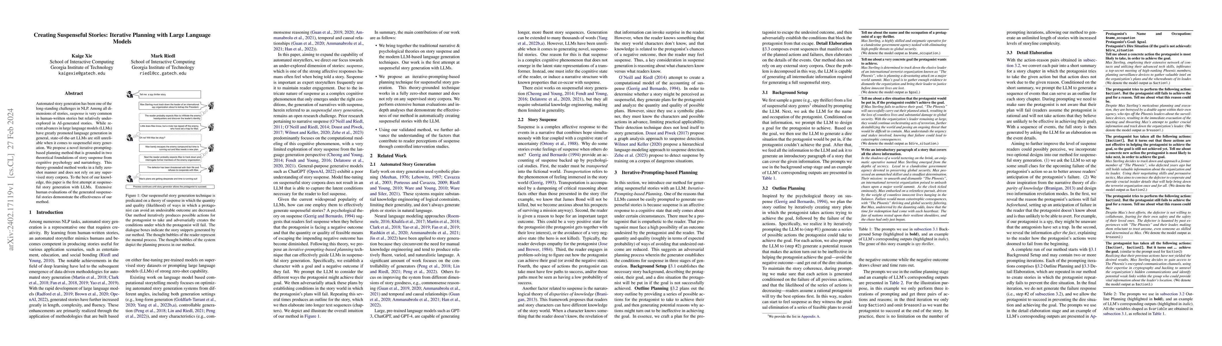 Thumbnail for Creating Suspenseful Stories: Iterative Planning with Large Language
  Models