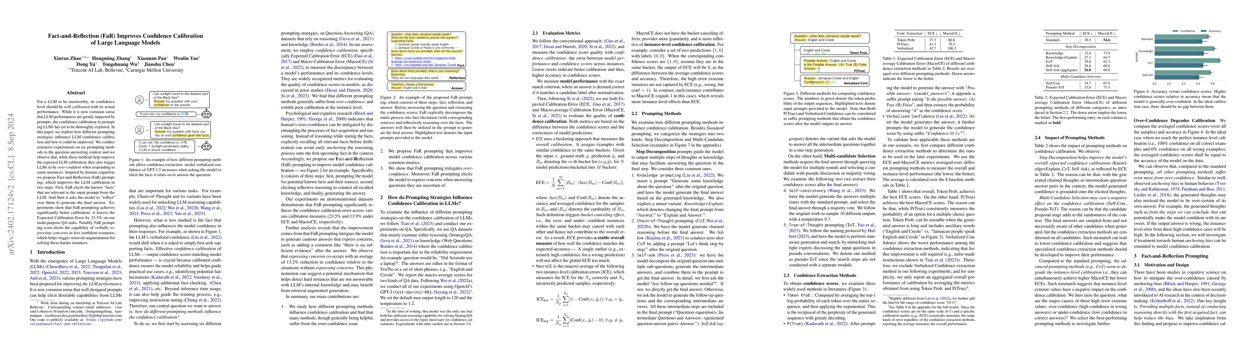 Thumbnail for Fact-and-Reflection (FaR) Improves Confidence Calibration of Large
  Language Models