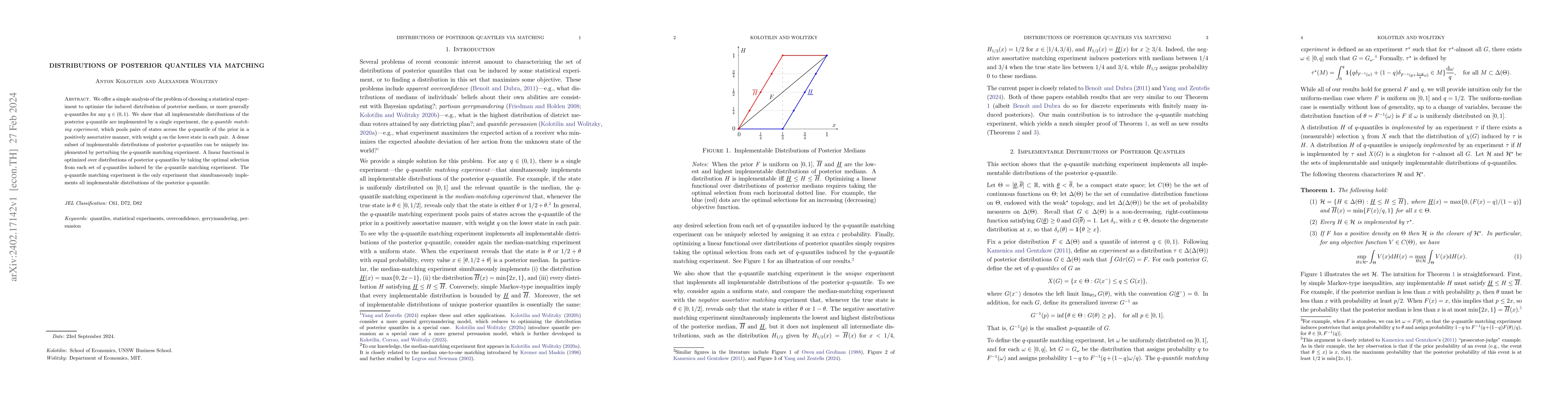 Thumbnail for Distributions of Posterior Quantiles via Matching