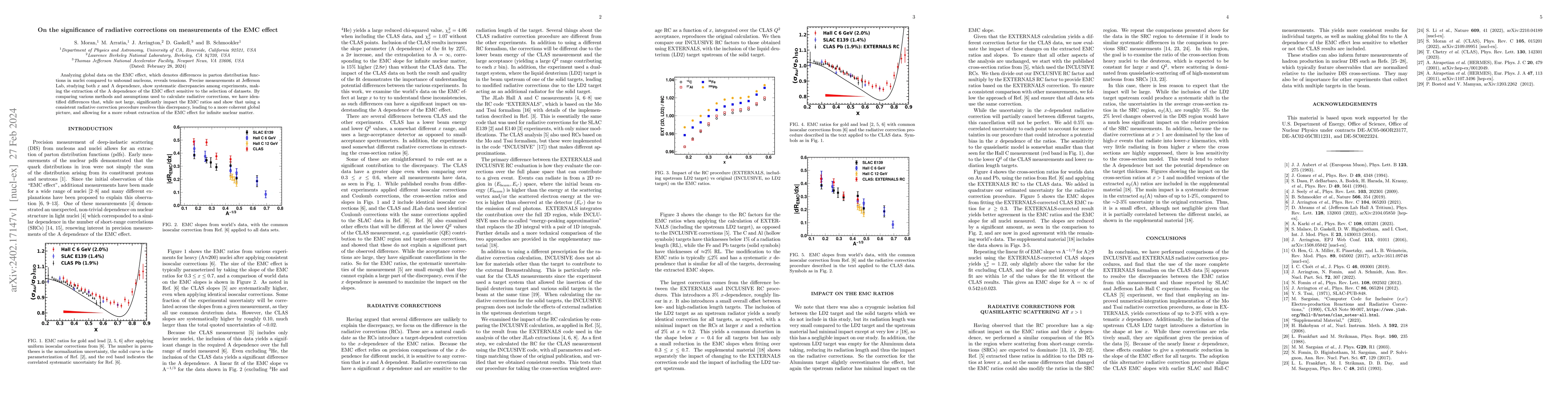 Thumbnail for On the significance of radiative corrections on measurements of the EMC
  effect