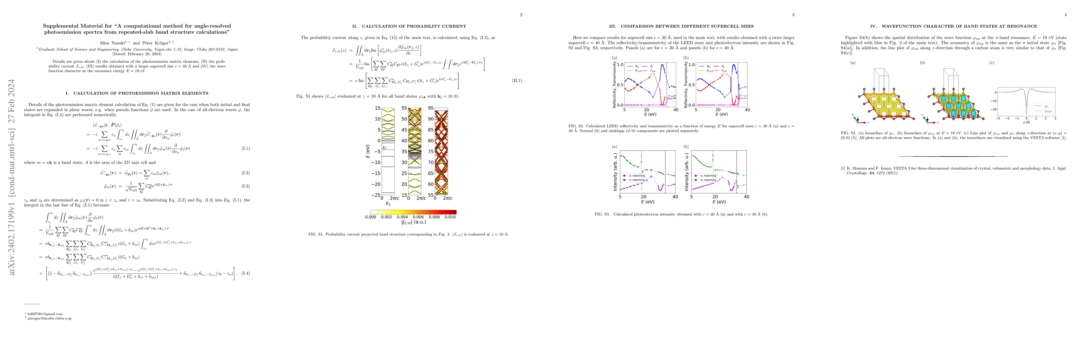 Thumbnail for A computational method for angle-resolved photoemission spectra from
  repeated-slab band structure calculations