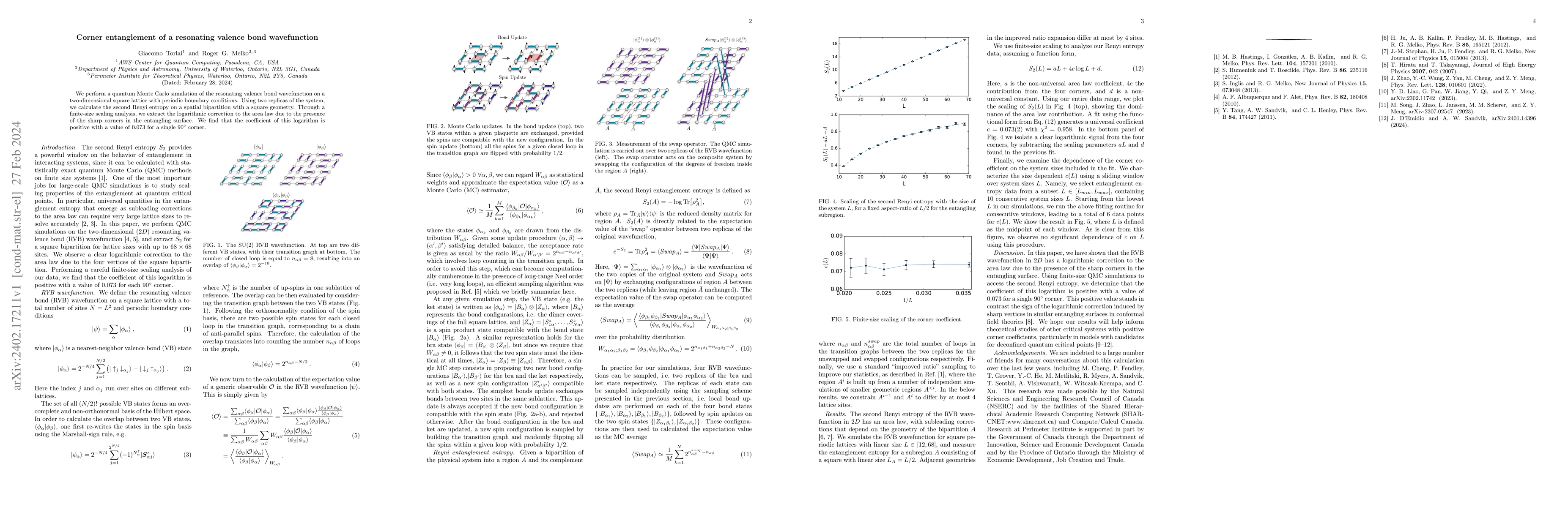 Thumbnail for Corner entanglement of a resonating valence bond wavefunction