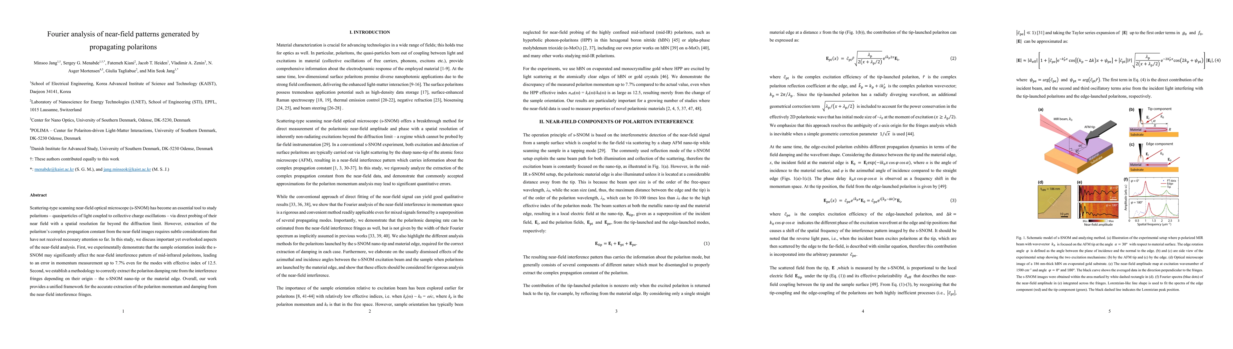 Thumbnail for Fourier analysis of near-field patterns generated by propagating
  polaritons