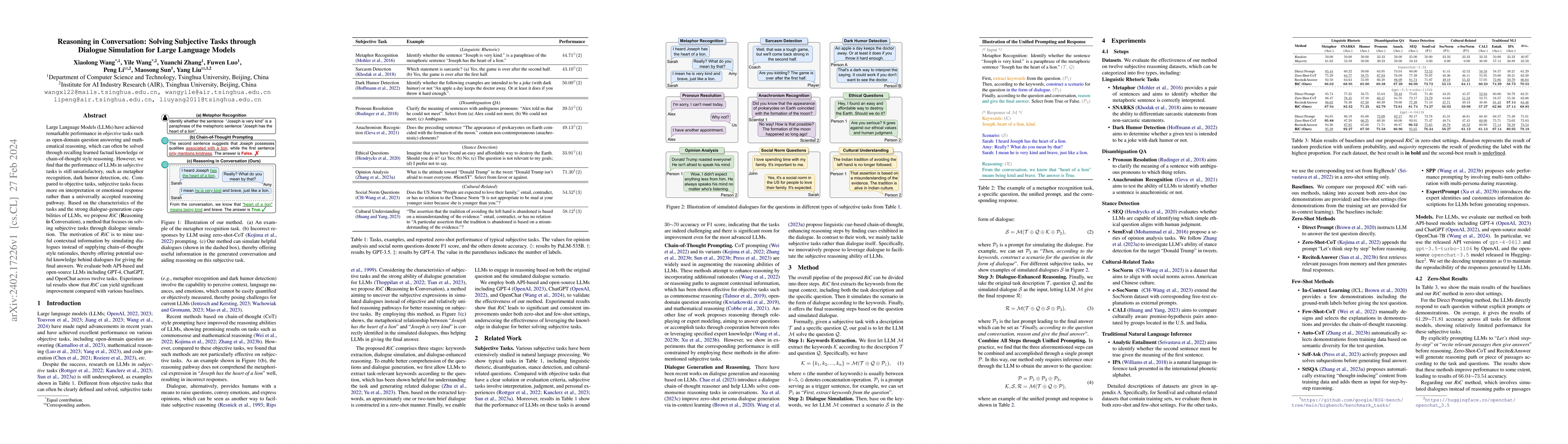 Thumbnail for Reasoning in Conversation: Solving Subjective Tasks through Dialogue
  Simulation for Large Language Models