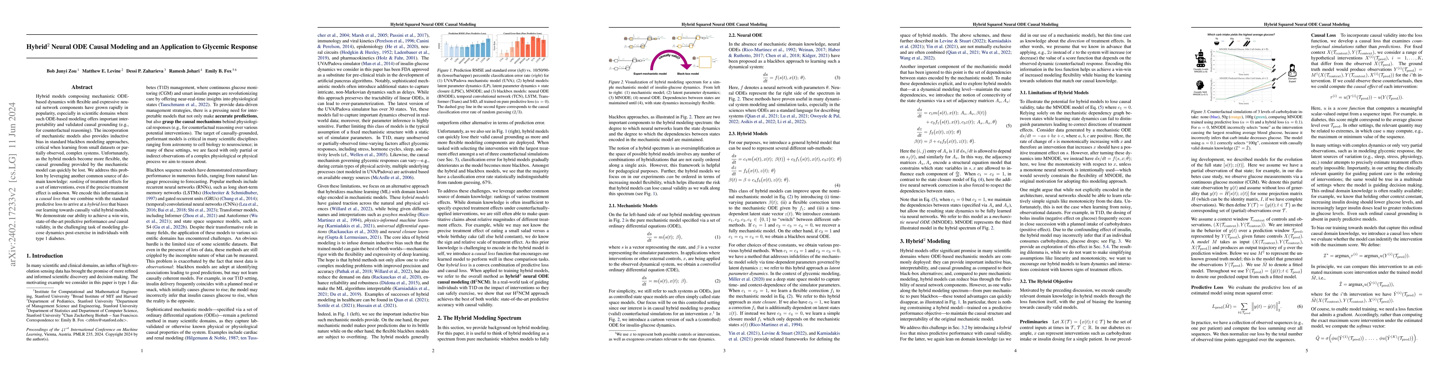 Thumbnail for Hybrid$^2$ Neural ODE Causal Modeling and an Application to Glycemic
  Response