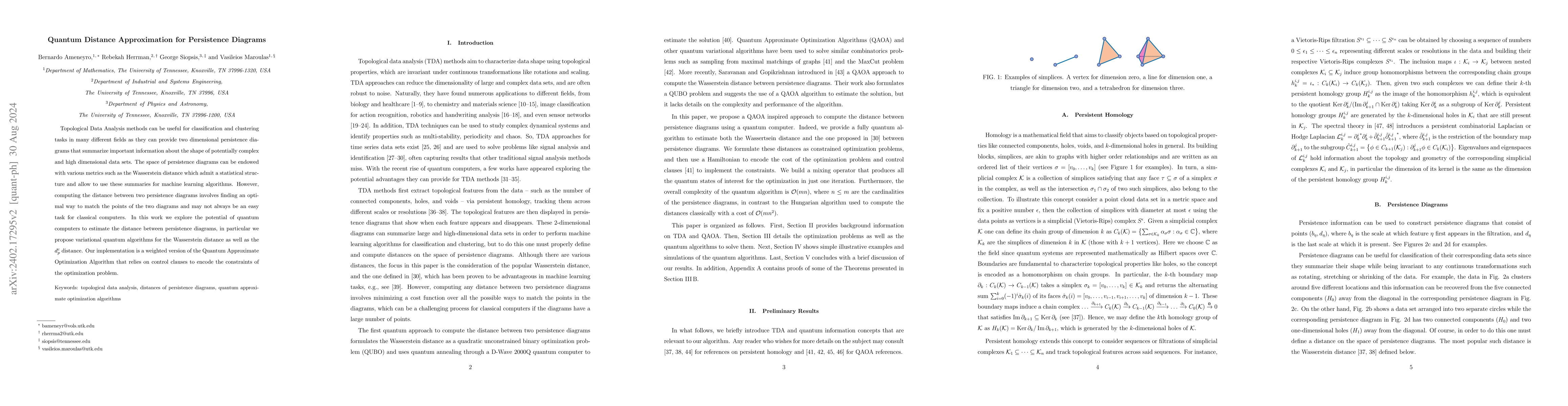 Thumbnail for Quantum Distance Approximation for Persistence Diagrams