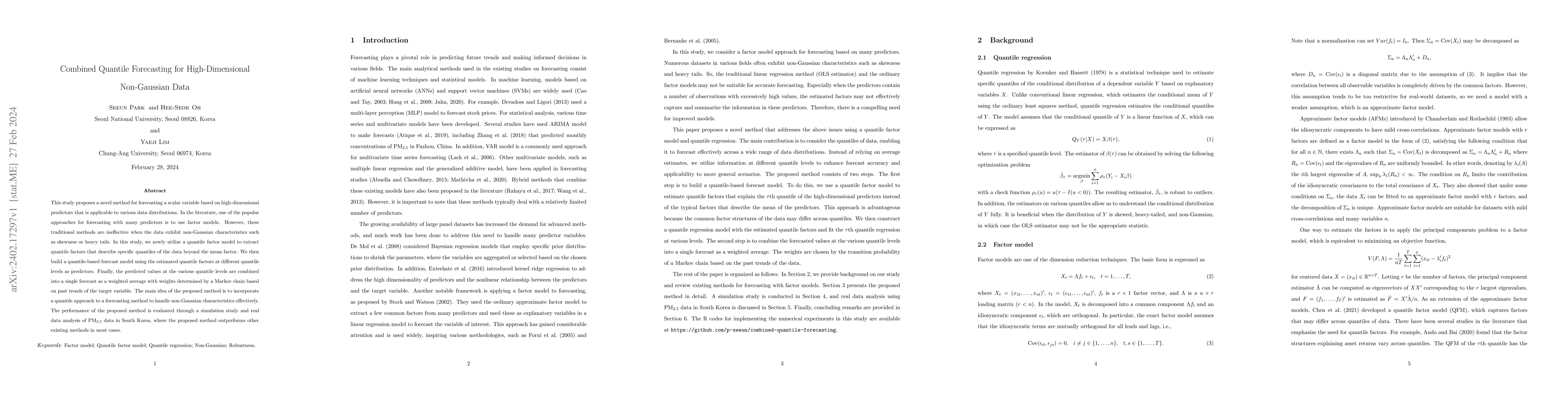Thumbnail for Combined Quantile Forecasting for High-Dimensional Non-Gaussian Data