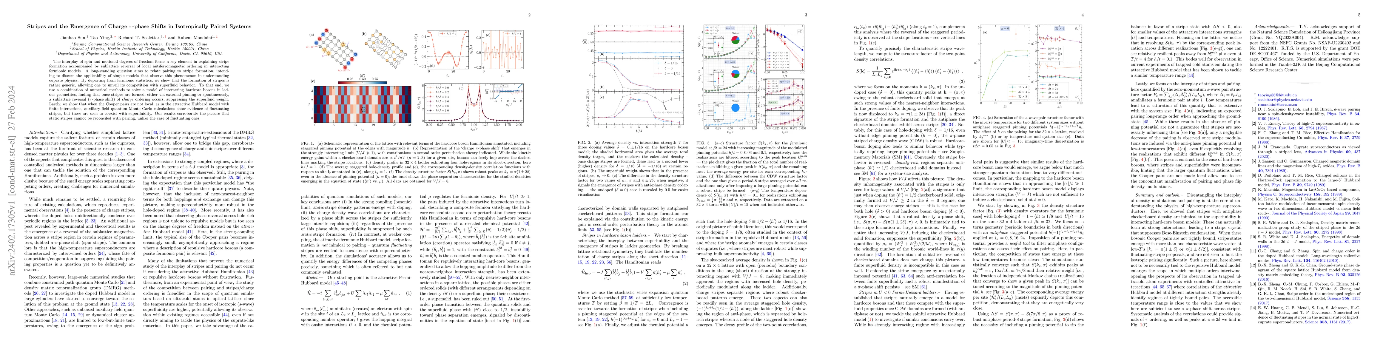 Thumbnail for Stripes and the Emergence of Charge $\pi$-phase Shifts in Isotropically
  Paired Systems
