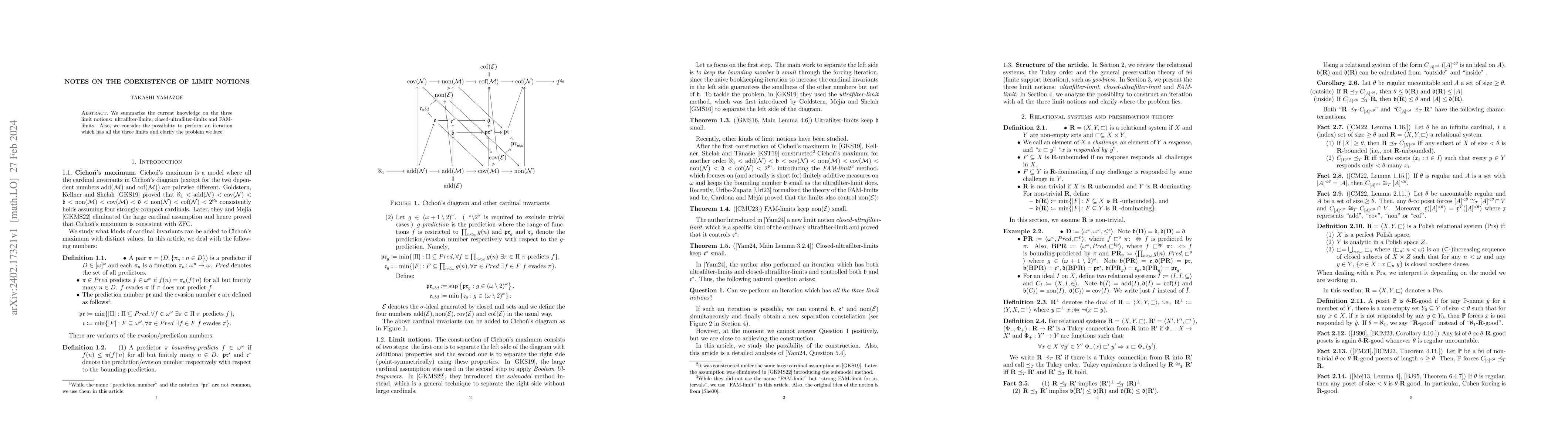 Thumbnail for Notes on the coexistence of limit notions
