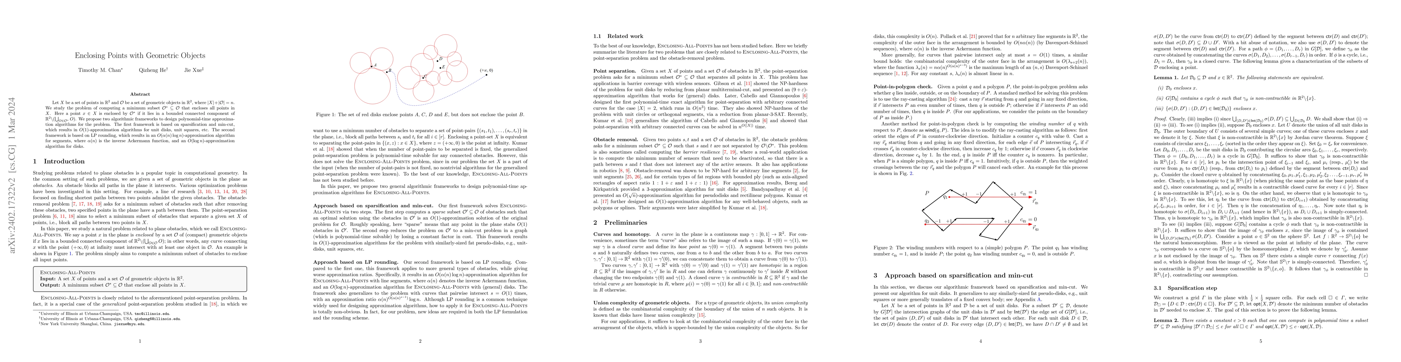Thumbnail for Enclosing Points with Geometric Objects