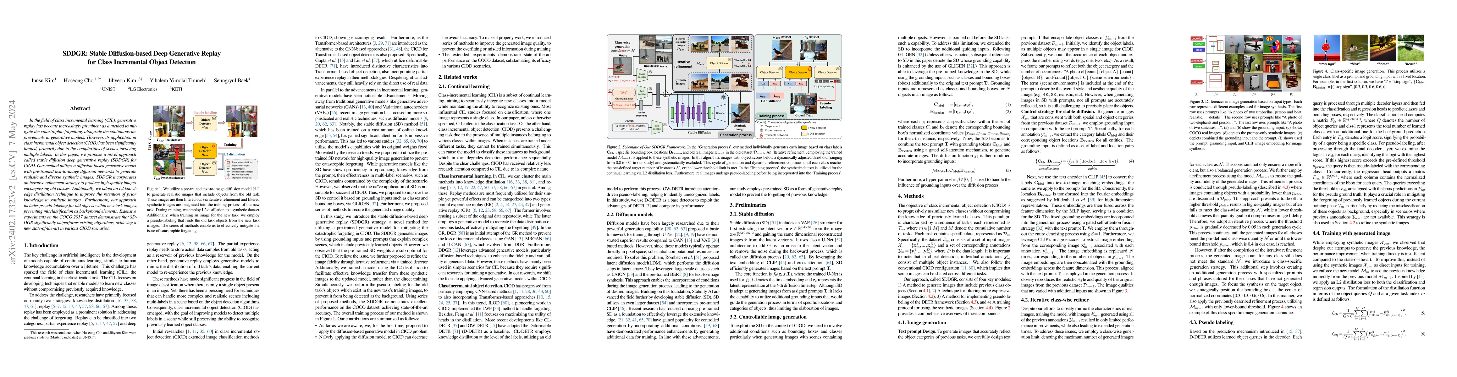 Thumbnail for SDDGR: Stable Diffusion-based Deep Generative Replay for Class
  Incremental Object Detection