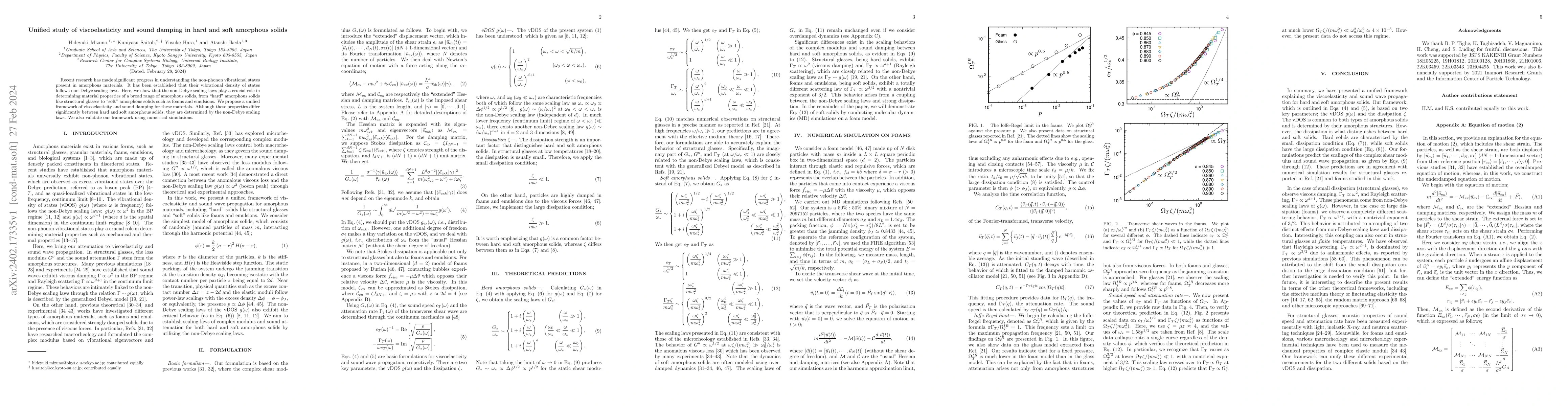 Thumbnail for Unified study of viscoelasticity and sound damping in hard and soft
  amorphous solids
