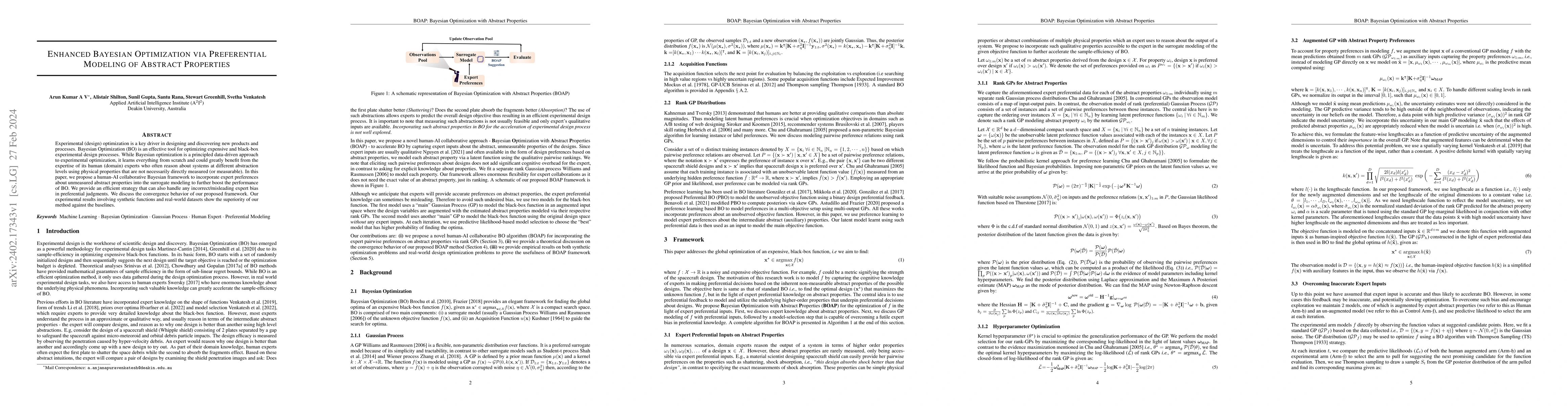 Thumbnail for Enhanced Bayesian Optimization via Preferential Modeling of Abstract
  Properties