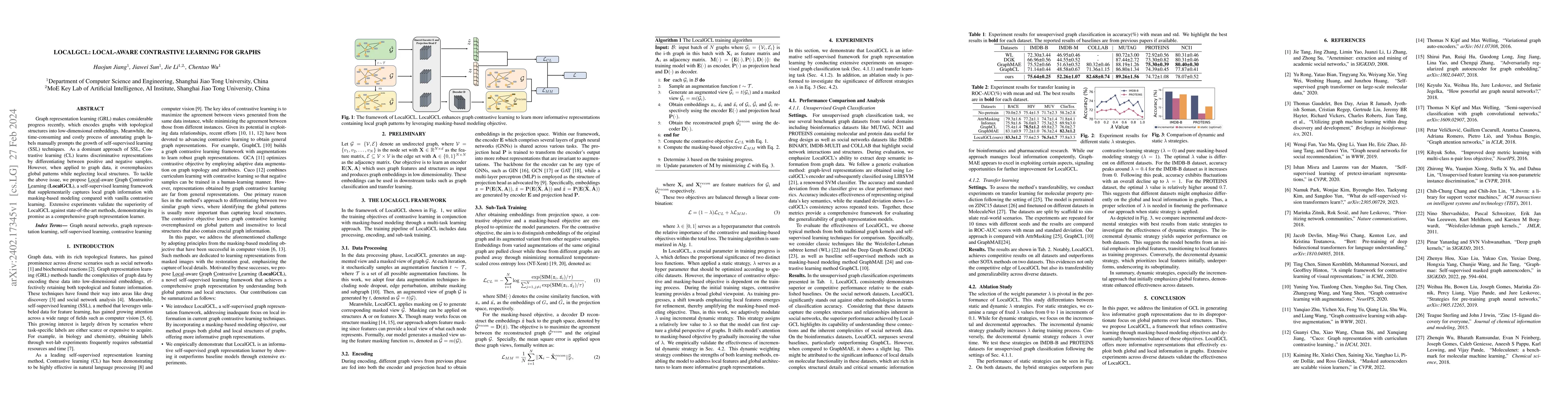 Thumbnail for LocalGCL: Local-aware Contrastive Learning for Graphs