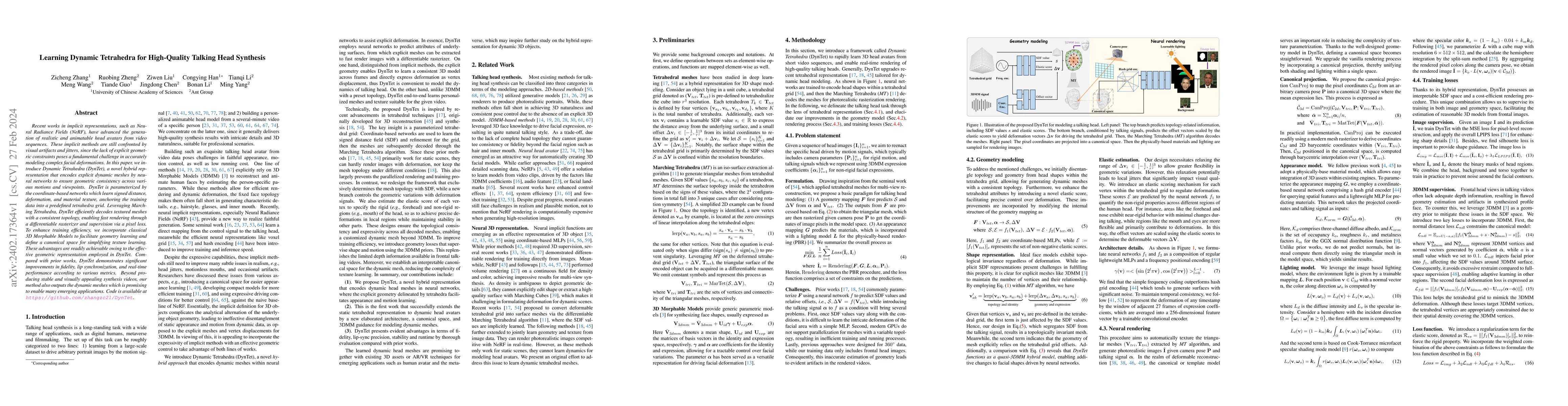 Thumbnail for Learning Dynamic Tetrahedra for High-Quality Talking Head Synthesis