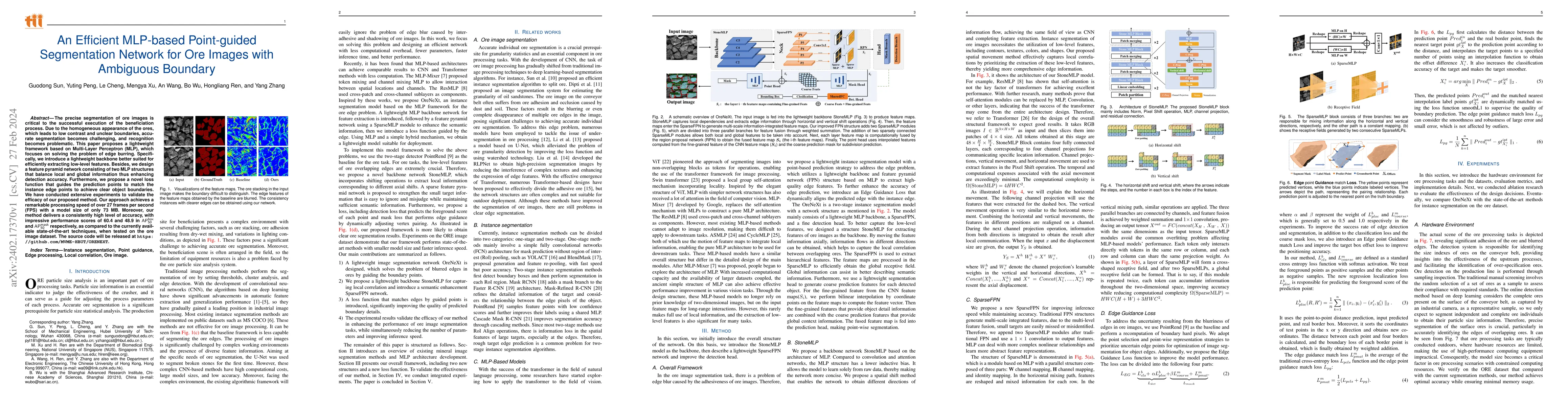 Thumbnail for An Efficient MLP-based Point-guided Segmentation Network for Ore Images
  with Ambiguous Boundary
