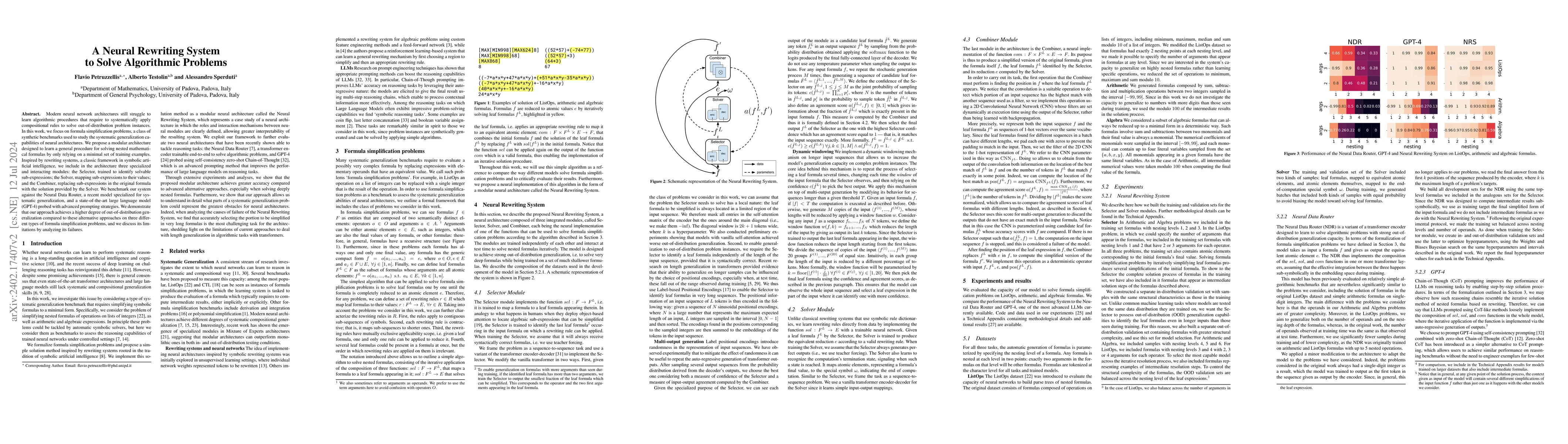 Thumbnail for A Neural Rewriting System to Solve Algorithmic Problems
