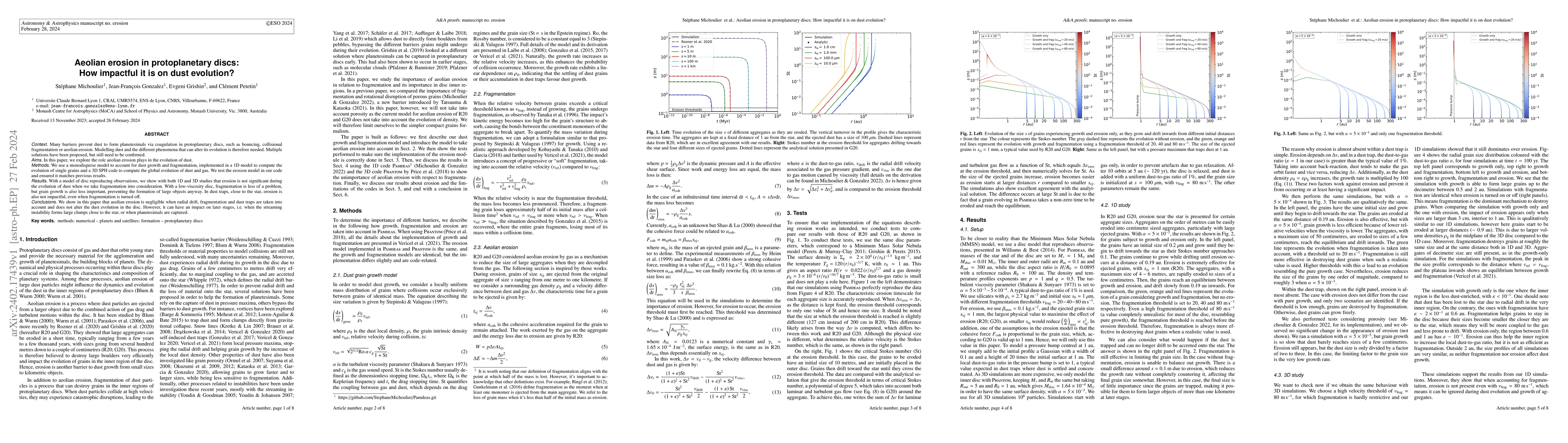 Thumbnail for Aeolian erosion in protoplanetary discs: How impactful it is on dust
  evolution?