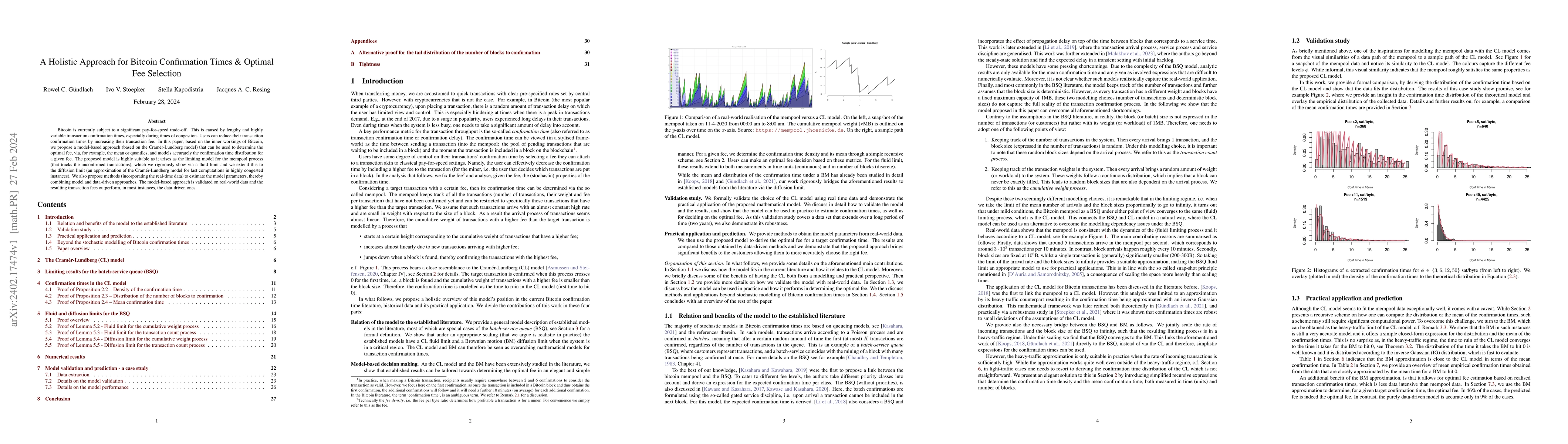 Thumbnail for A Holistic Approach for Bitcoin Confirmation Times & Optimal Fee
  Selection
