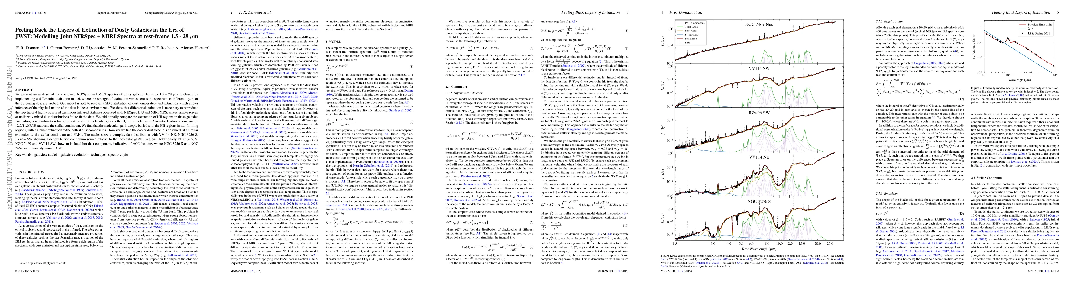 Thumbnail for Peeling Back the Layers of Extinction of Dusty Galaxies in the Era of
  JWST: Modelling Joint NIRSpec + MIRI Spectra at rest-frame 1.5-28 $\mu$m