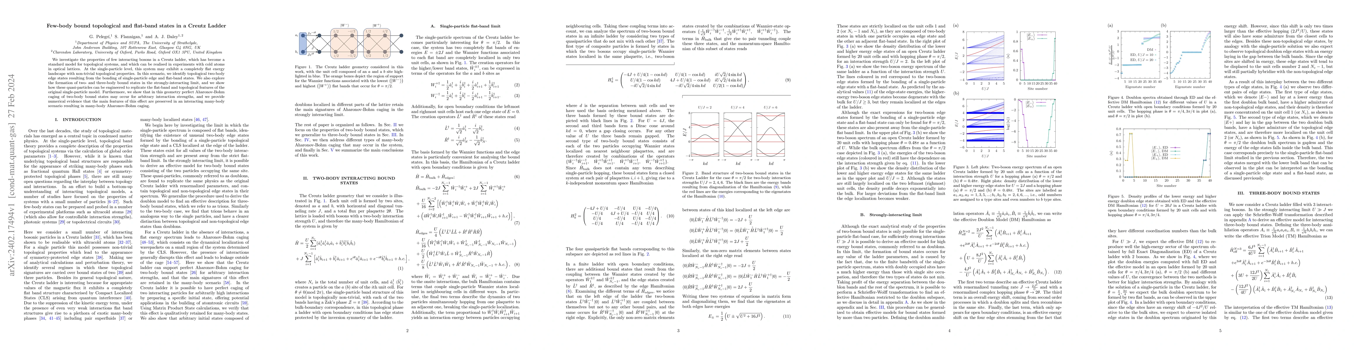 Thumbnail for Few-body bound topological and flat-band states in a Creutz Ladder