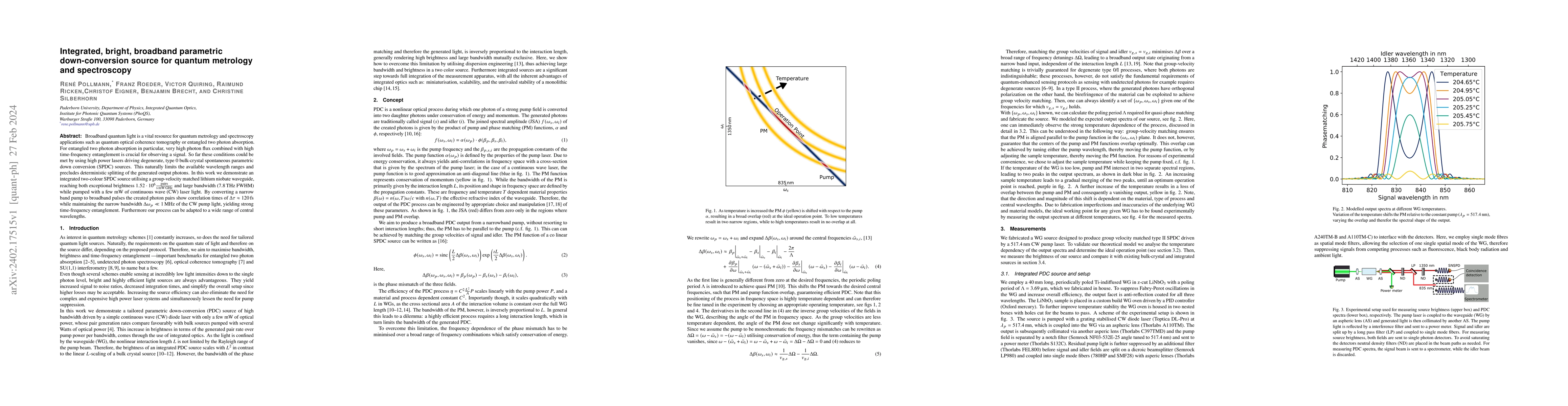 Thumbnail for Integrated, bright, broadband parametric down-conversion source for
  quantum metrology and spectroscopy