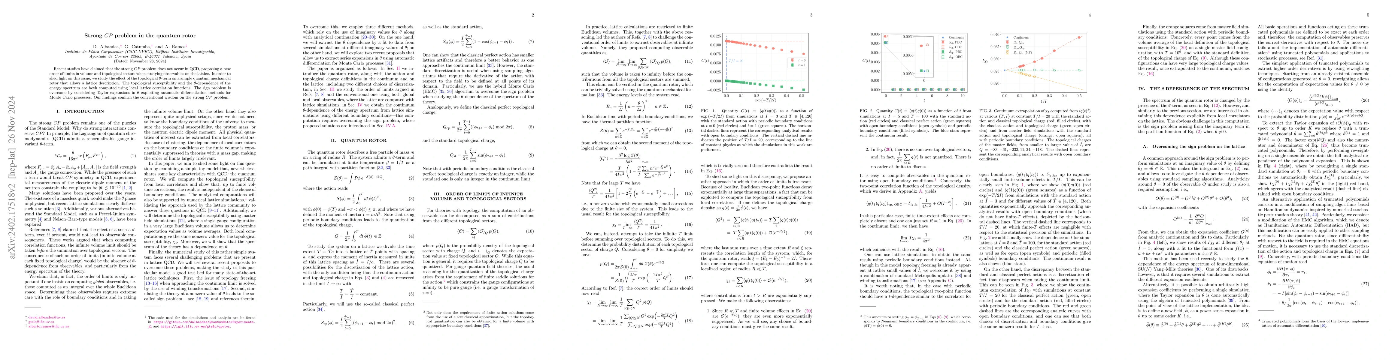 Thumbnail for The Strong CP Problem in the Quantum Rotor