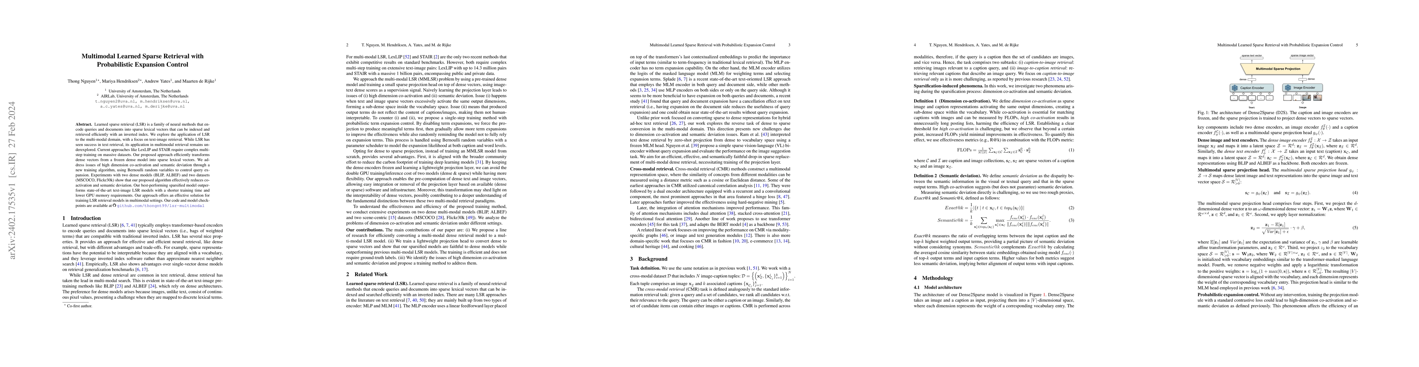 Thumbnail for Multimodal Learned Sparse Retrieval with Probabilistic Expansion Control