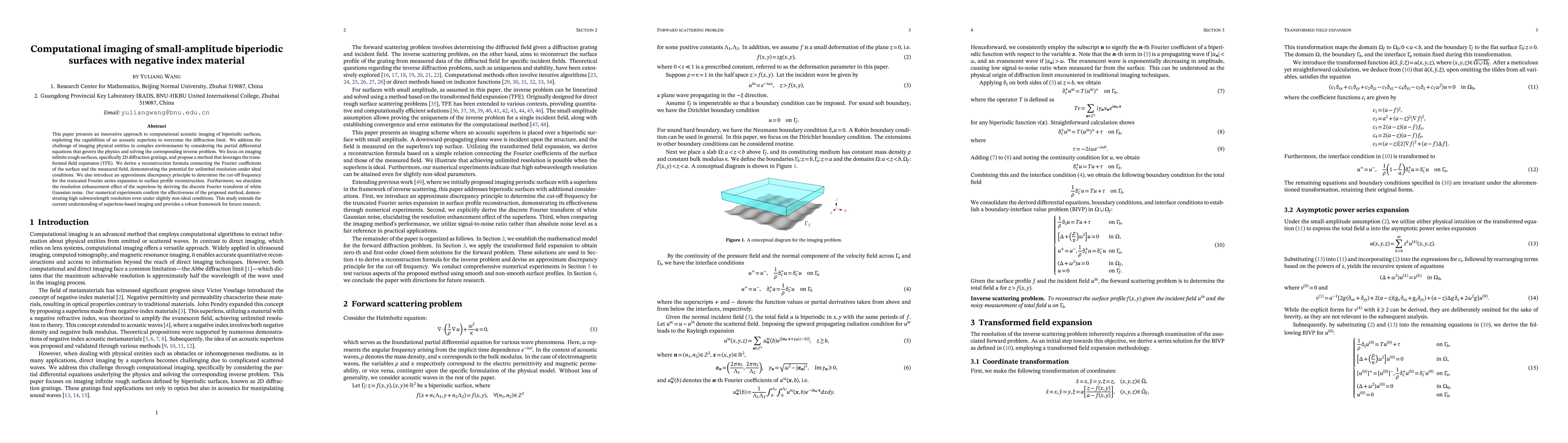 Thumbnail for Computational imaging of small-amplitude biperiodic surfaces with
  negative index material