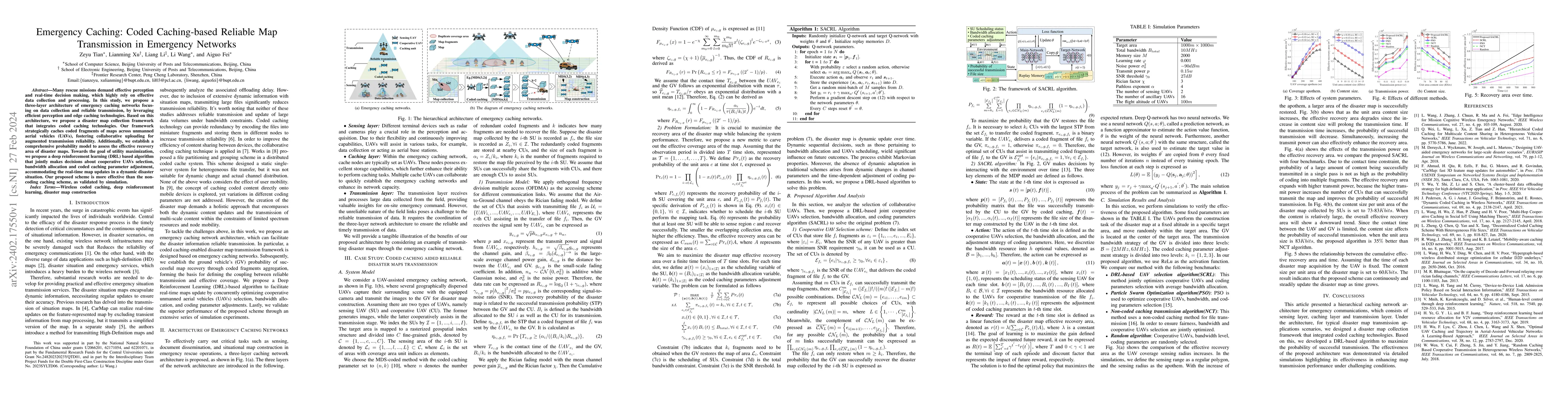 Thumbnail for Emergency Caching: Coded Caching-based Reliable Map Transmission in
  Emergency Networks