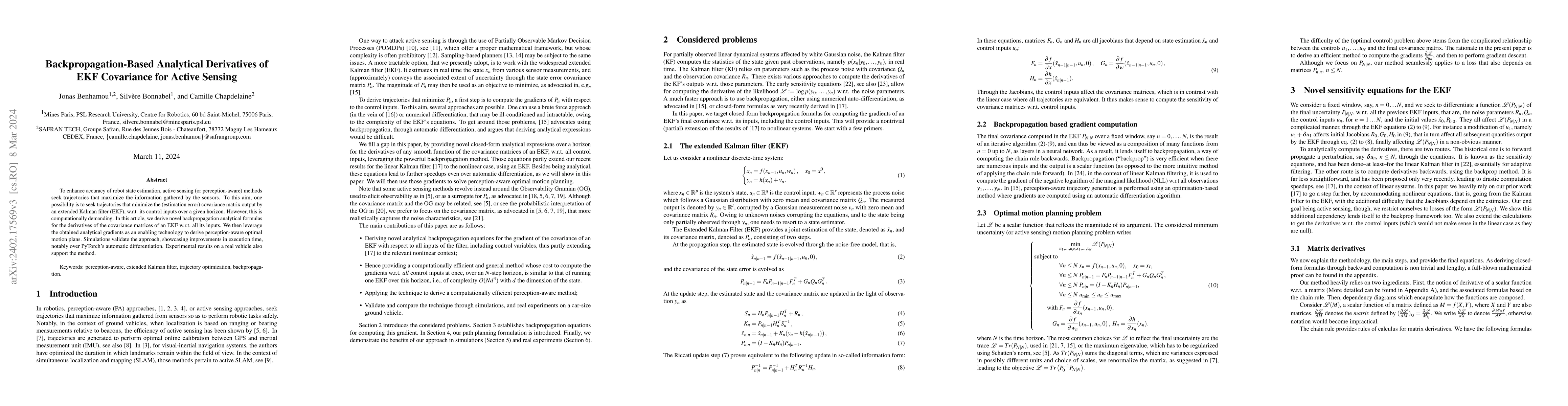 Thumbnail for Backpropagation-Based Analytical Derivatives of EKF Covariance for
  Active Sensing