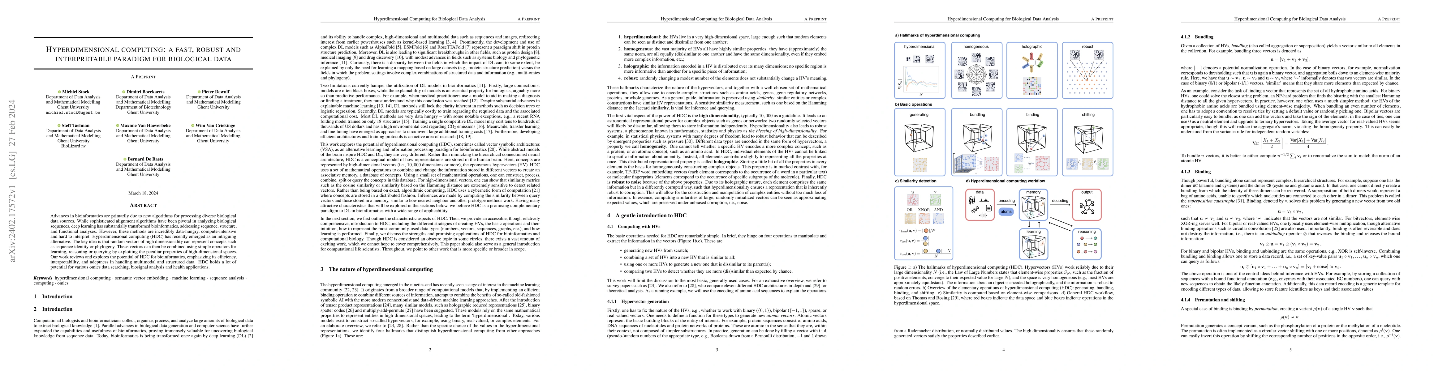 Thumbnail for Hyperdimensional computing: a fast, robust and interpretable paradigm
  for biological data