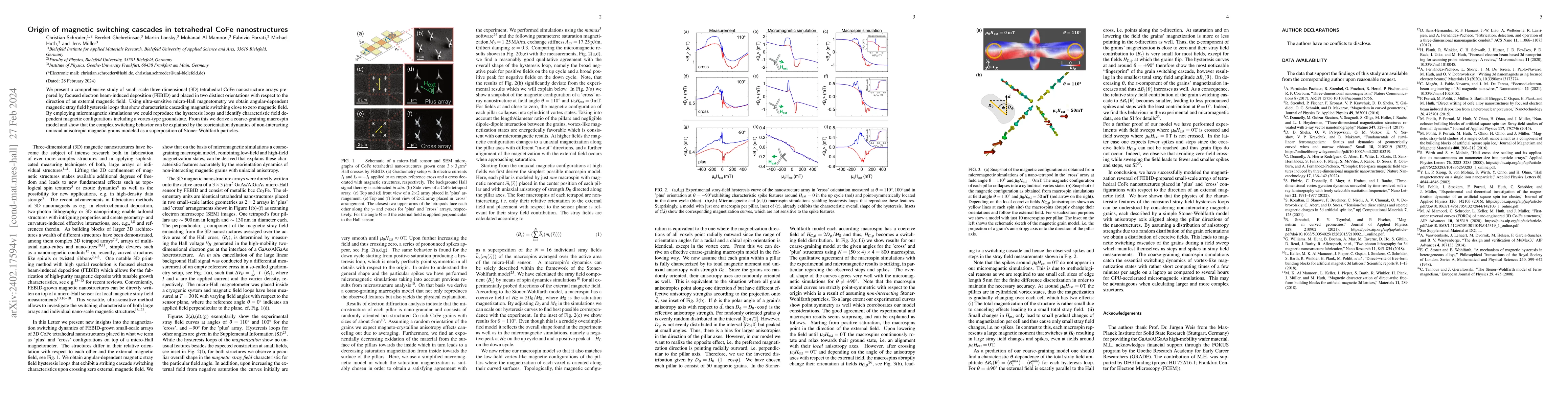 Thumbnail for Origin of magnetic switching cascades in tetrahedral CoFe nanostructures