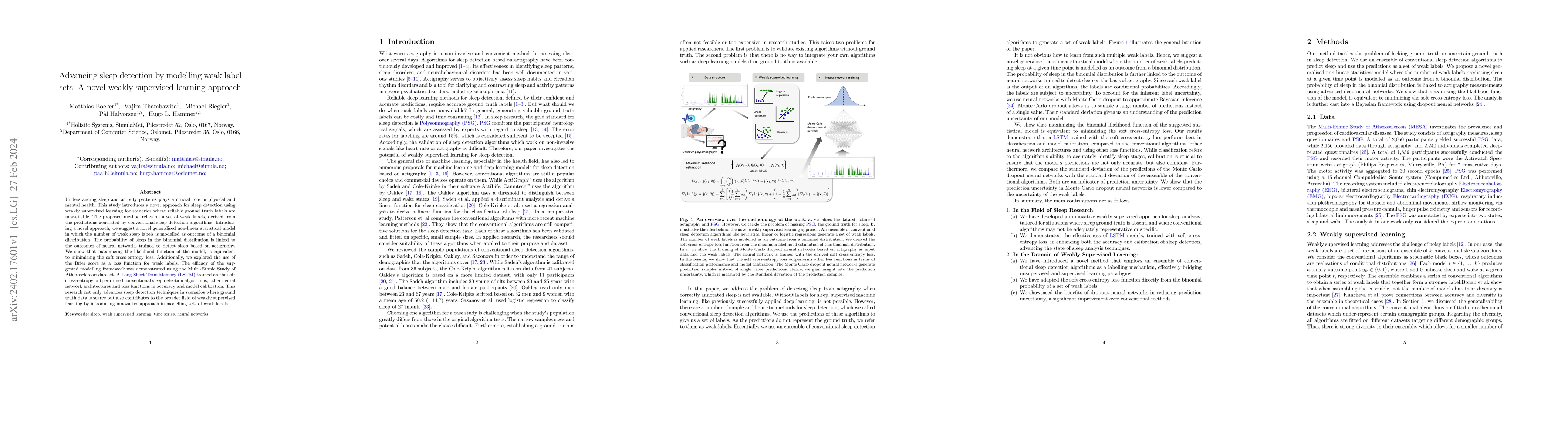 Thumbnail for Advancing sleep detection by modelling weak label sets: A novel weakly
  supervised learning approach