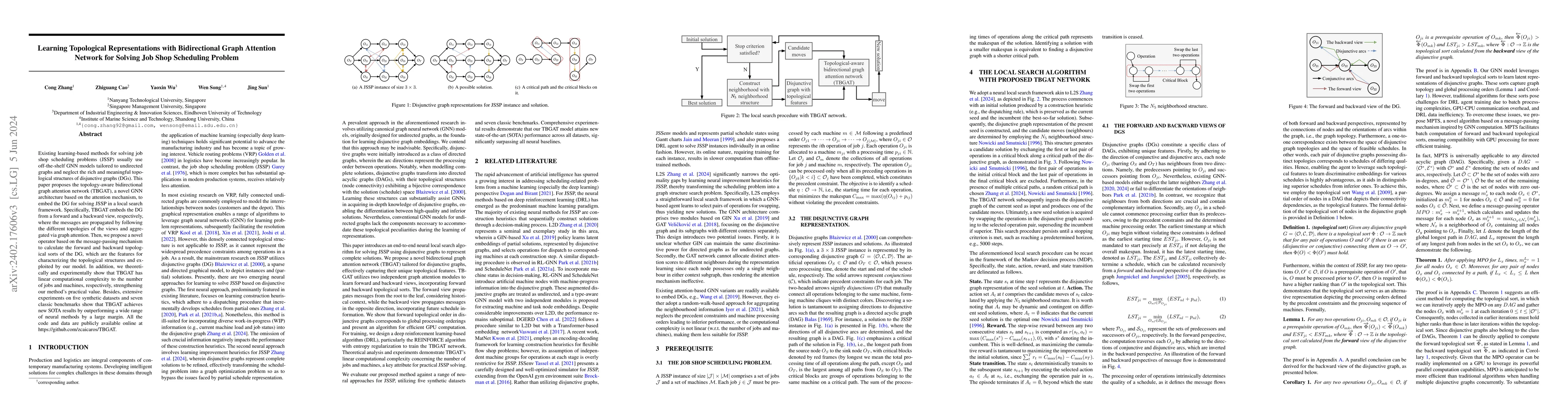 Thumbnail for Learning Topological Representations with Bidirectional Graph Attention
  Network for Solving Job Shop Scheduling Problem