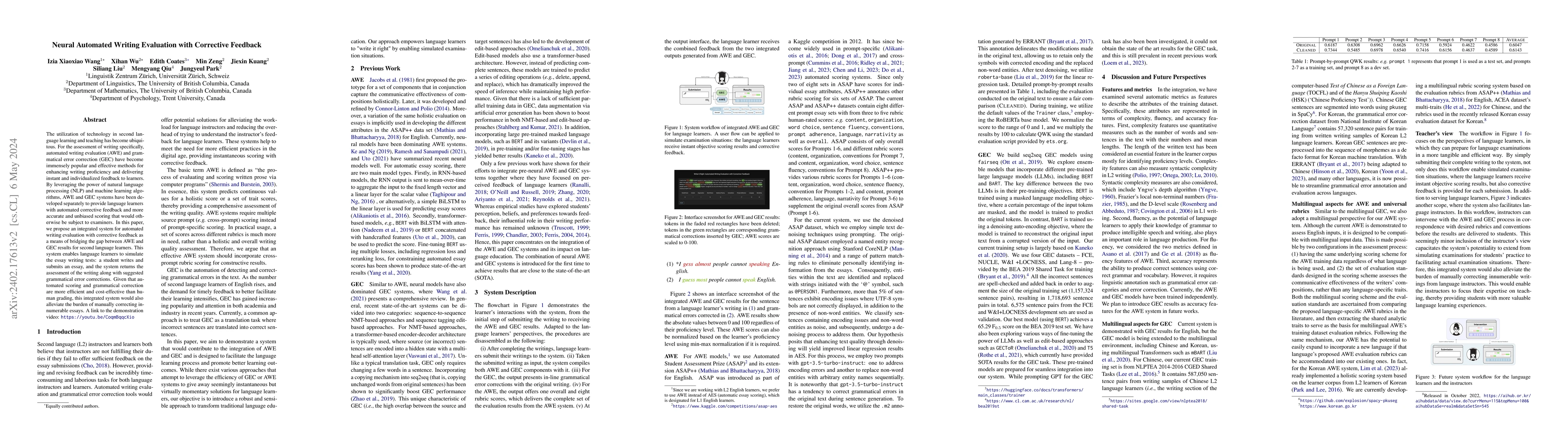 Thumbnail for Neural Automated Writing Evaluation with Corrective Feedback