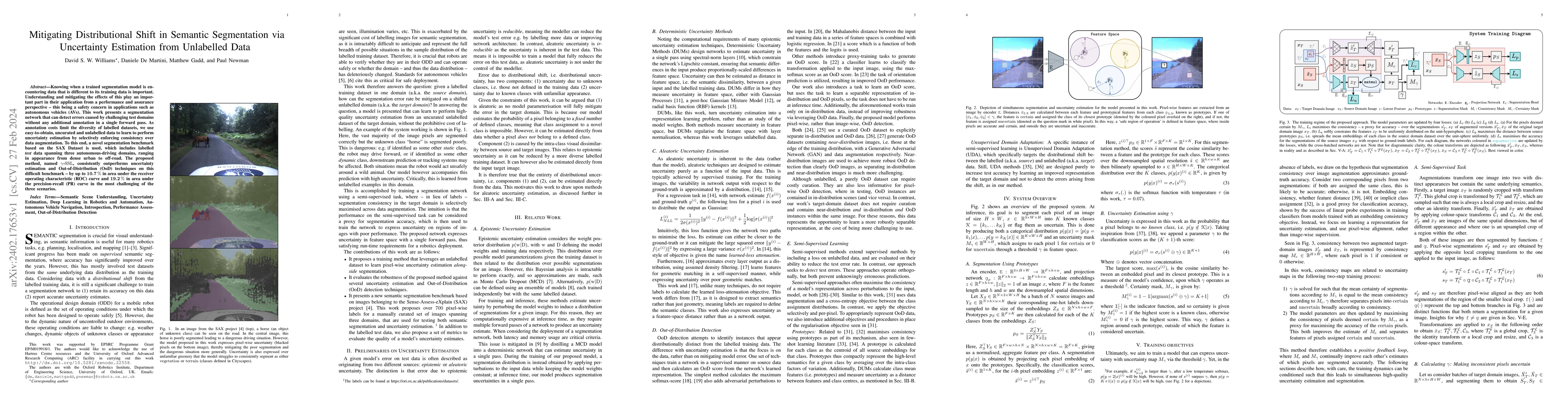 Thumbnail for Mitigating Distributional Shift in Semantic Segmentation via Uncertainty
  Estimation from Unlabelled Data