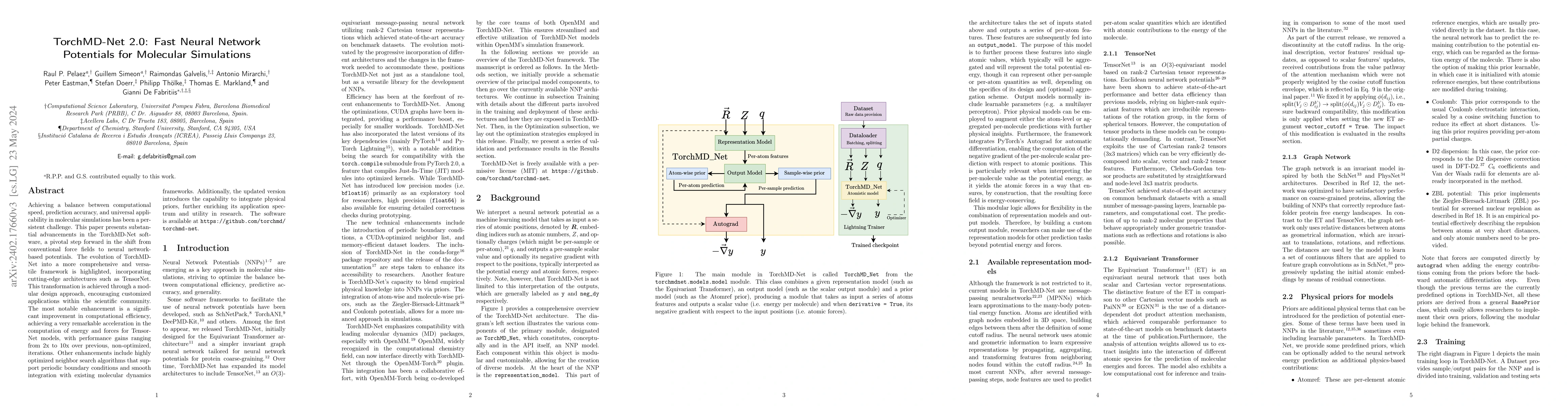 Thumbnail for TorchMD-Net 2.0: Fast Neural Network Potentials for Molecular
  Simulations