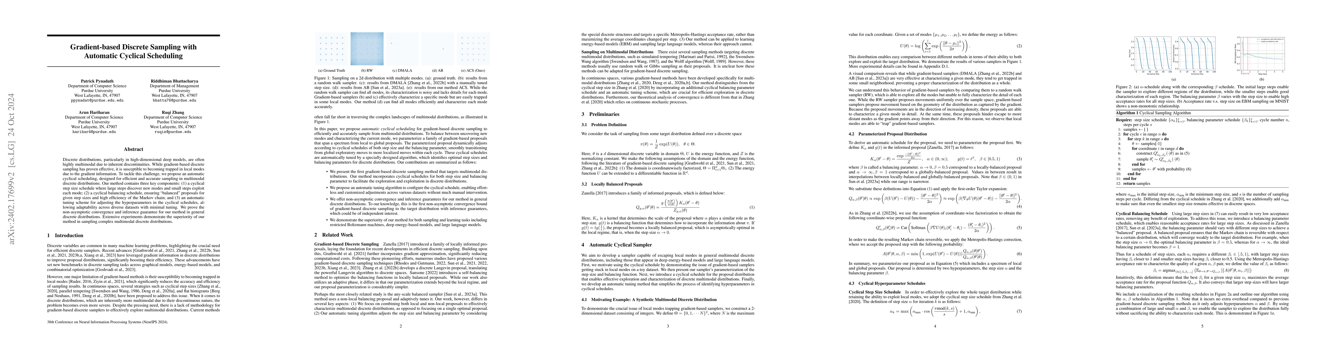 Thumbnail for Gradient-based Discrete Sampling with Automatic Cyclical Scheduling