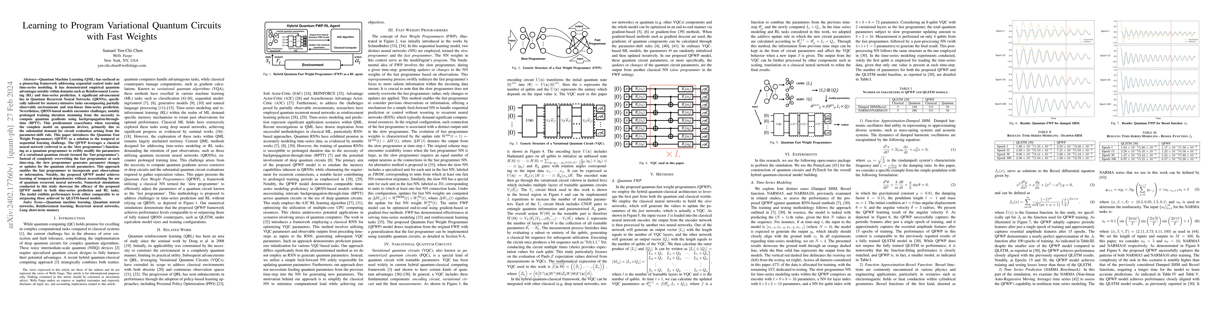 Thumbnail for Learning to Program Variational Quantum Circuits with Fast Weights