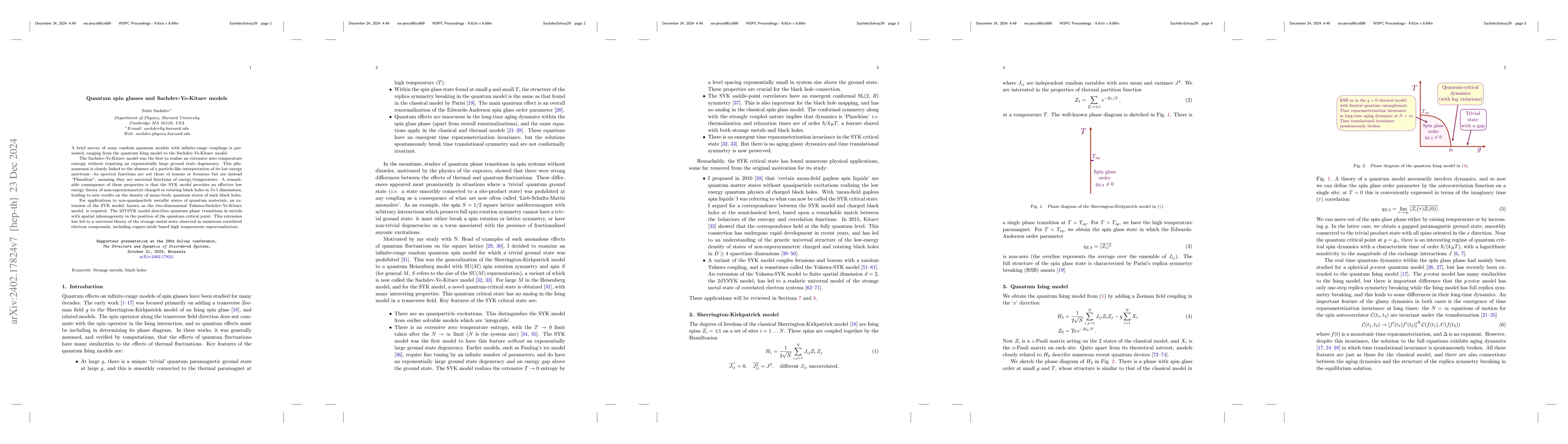Thumbnail for Quantum spin glasses and Sachdev-Ye-Kitaev models