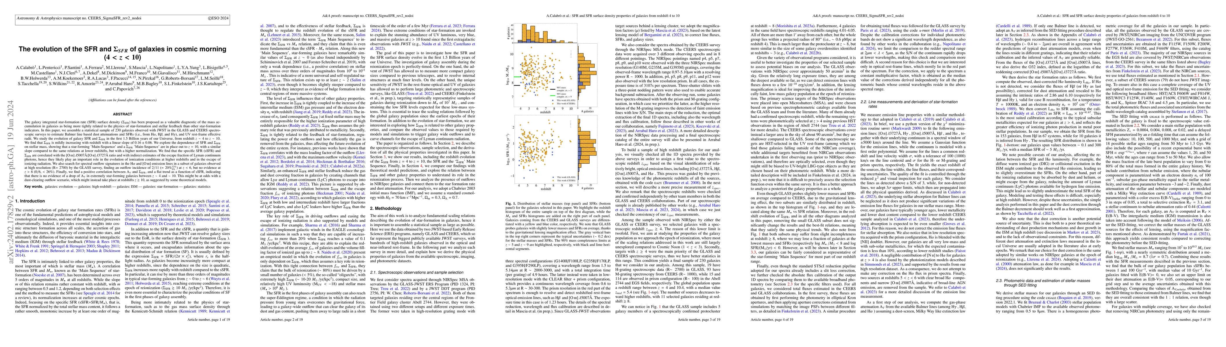 Thumbnail for The evolution of the SFR and Sigma-SFR of galaxies in cosmic morning (4
  < z < 10)