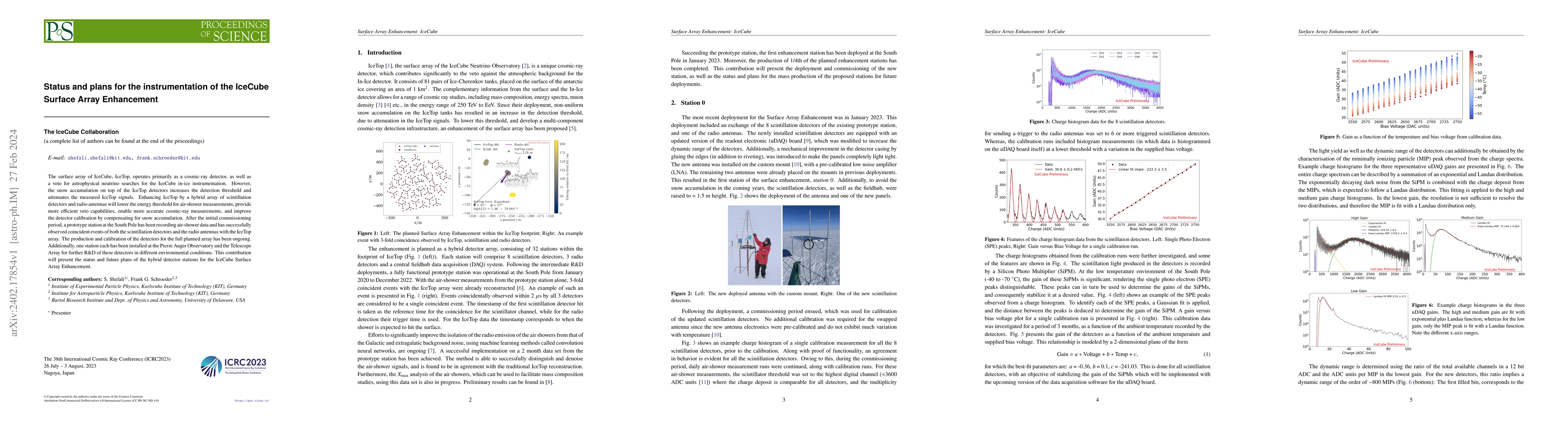 Thumbnail for Status and plans for the instrumentation of the IceCube Surface Array
  Enhancement