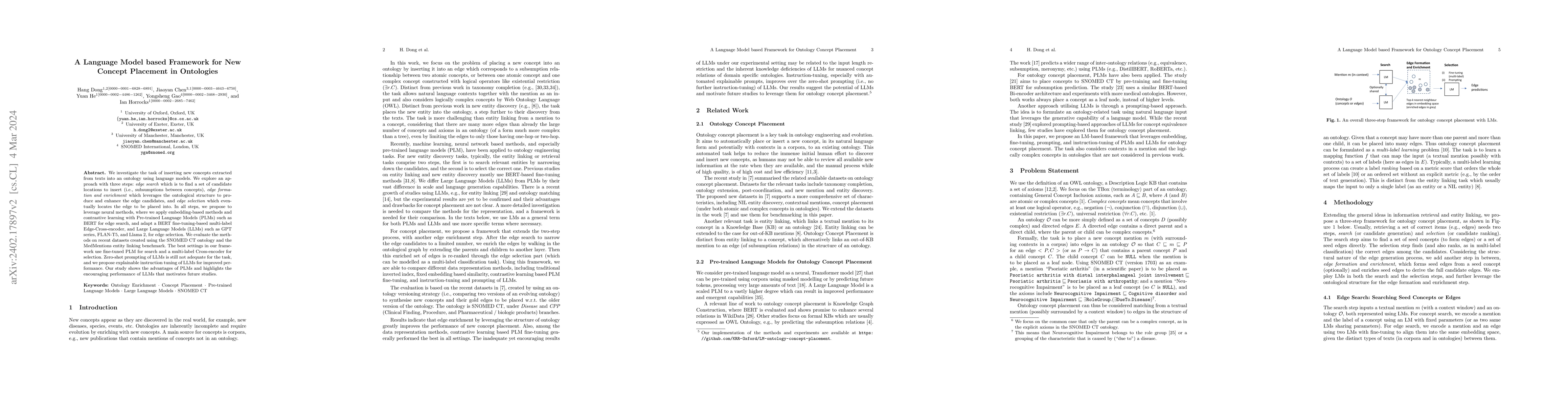 Thumbnail for A Language Model based Framework for New Concept Placement in Ontologies