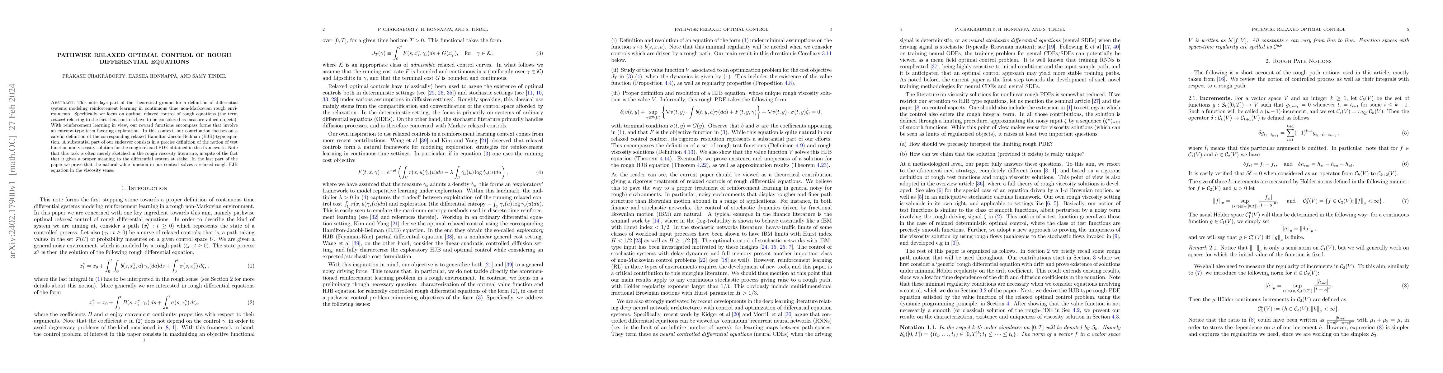 Thumbnail for Pathwise Relaxed Optimal Control of Rough Differential Equations