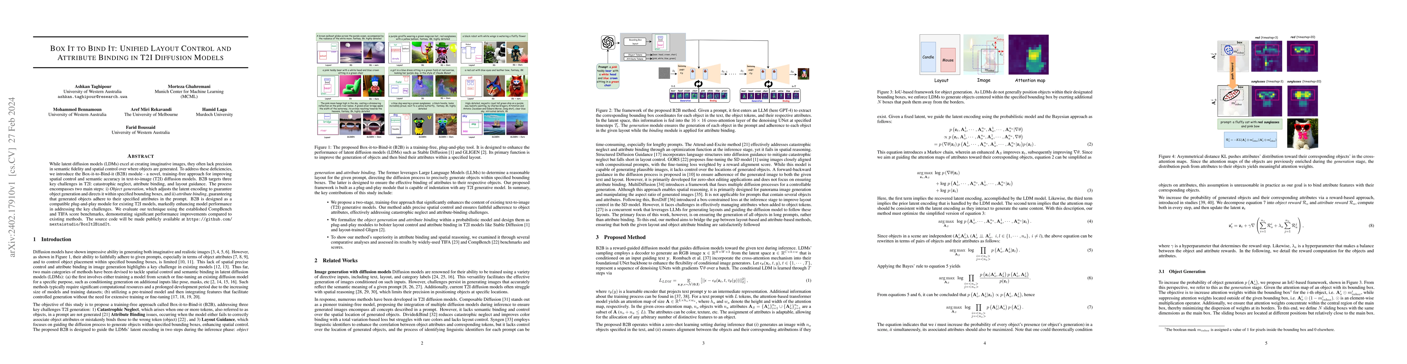 Thumbnail for Box It to Bind It: Unified Layout Control and Attribute Binding in T2I
  Diffusion Models